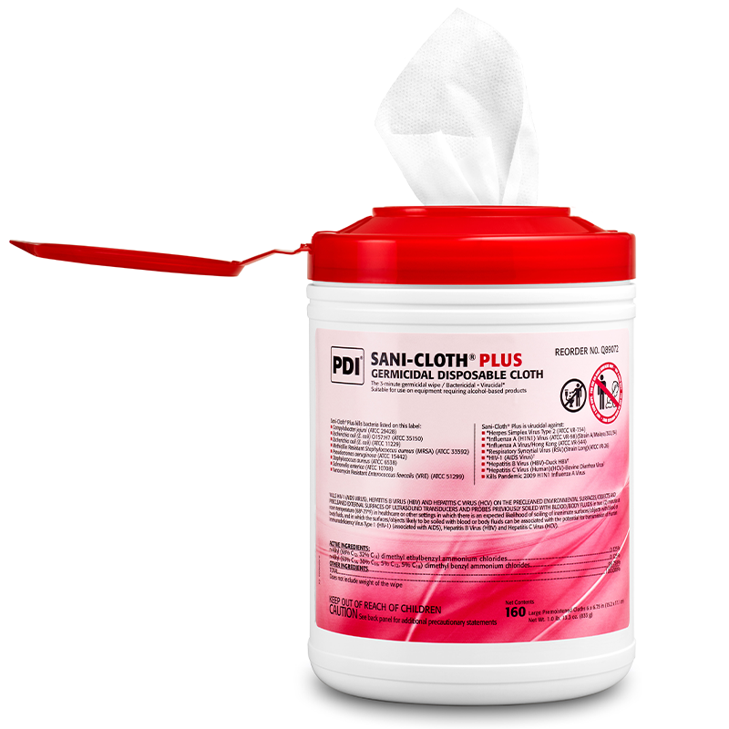 PDI SANI-CLOTH® PRIME GERMICIDAL DISPOSABLE WIPE 6" x 6¾" Large Wipe