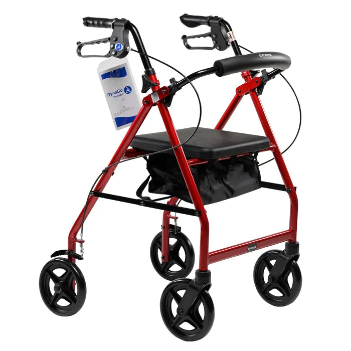 Dynarex DynaGo Quad 8, 300 lb limit, Aluminum Rollator with 7.5inch Wheels