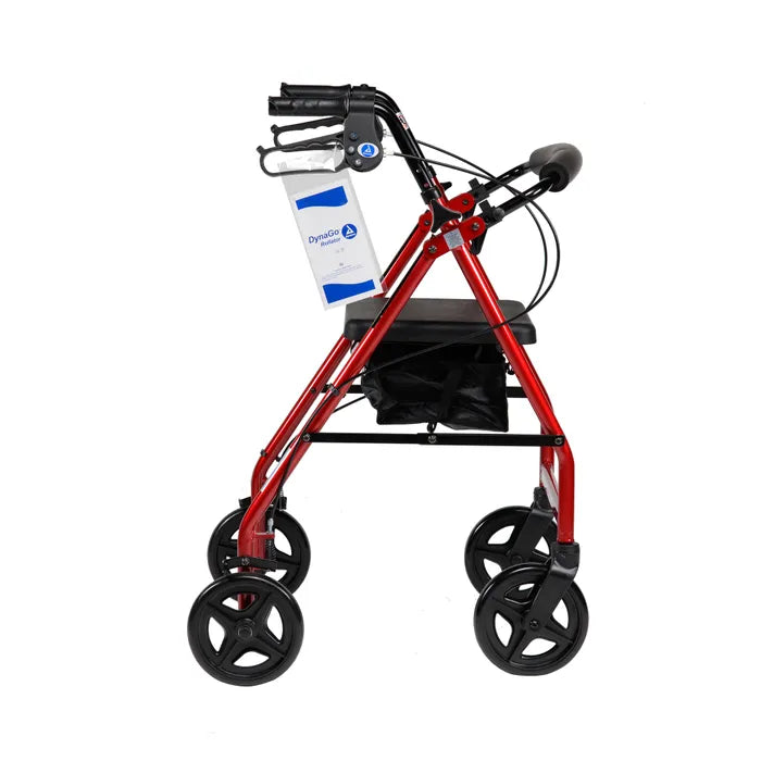 Dynarex DynaGo Quad 8, 300 lb limit, Aluminum Rollator with 7.5inch Wheels