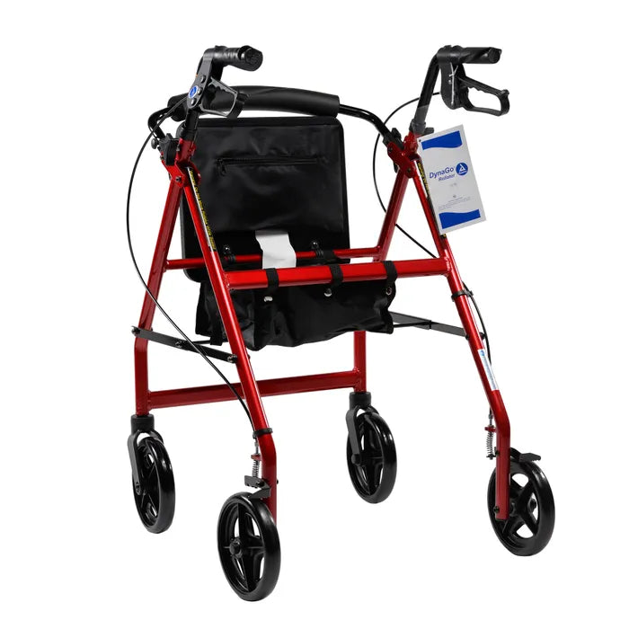 Dynarex DynaGo Quad 8, 300 lb limit, Aluminum Rollator with 7.5inch Wheels