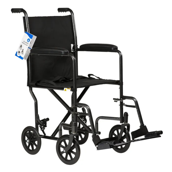 DynaRide Transport Wheelchair, 250 lb limit, 17 or 19 inch