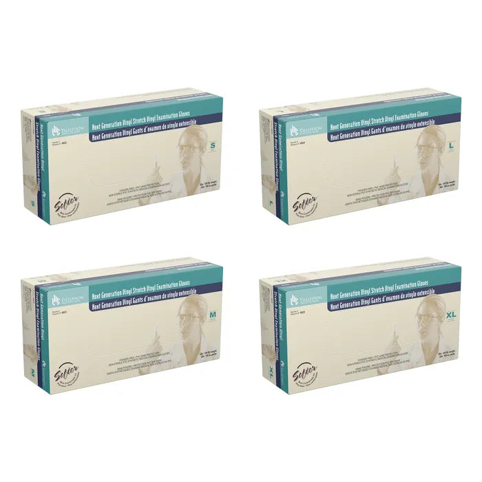 Dynarex Next Generation Stretch Vinyl Exam Gloves, 1000/Case