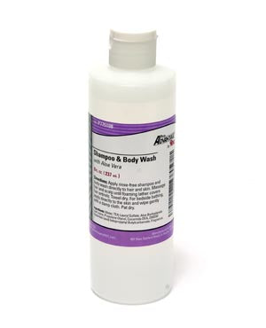 PRO ADVANTAGE¨ RINSE-FREE SHAMPOO & BODY WASH Rinse-Free Shampoo & Body Wash, 8 oz, Flip Top Cap, 24/cs