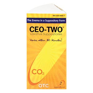 BEUTLICH CEO-TWO Sodium Bicarbonate/ Potassium Bitartrate Laxative Suppository