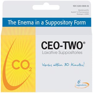 BEUTLICH CEO-TWO Sodium Bicarbonate/ Potassium Bitartrate Laxative Suppository