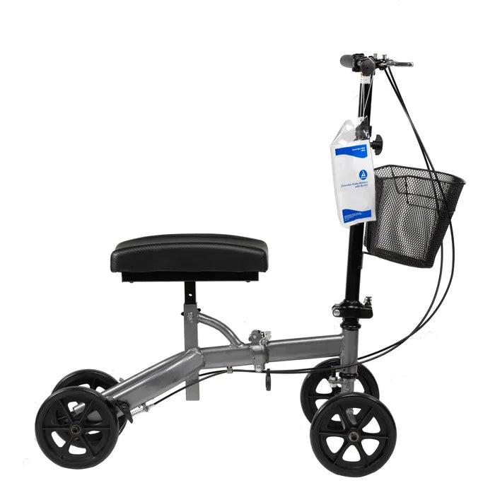 Dynarex Steerable Knee Walker with Basket, 300 lb limit, Compact