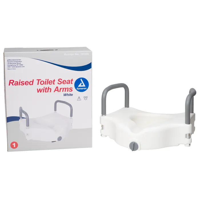 Locking Raised Toilet Seat with Arms