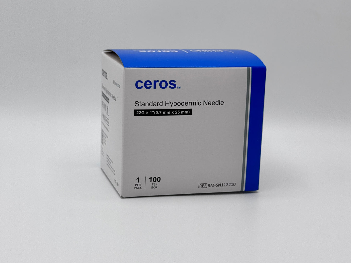 Ceros 22 Gauge 1 inch length Standard Hypodermic Needle, 22G x 1"