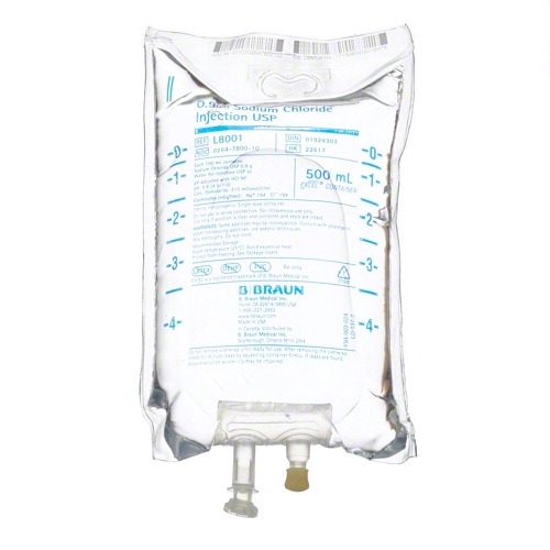 B Braun L8001 0.9% Sodium Chloride Injection USP, 500 mL EXCEL® IV Container