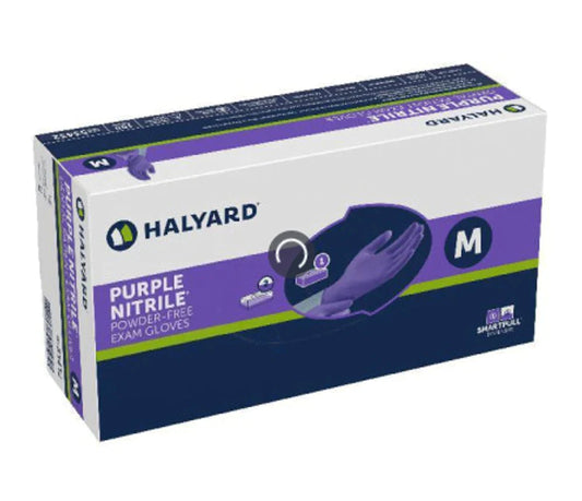 PURPLE Nitrile Gloves, Medium, Box of 100