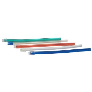 Mydent Defend Standard Saliva Ejectors, Blue Tip and Clear Body, Bag of 100