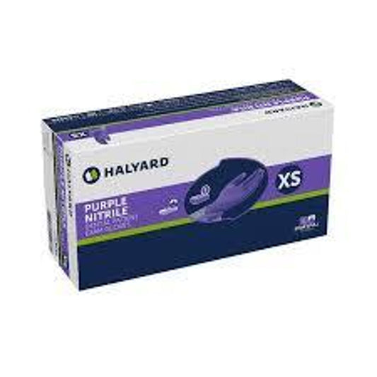 PURPLE Nitrile Gloves, X-Small, Box of 100