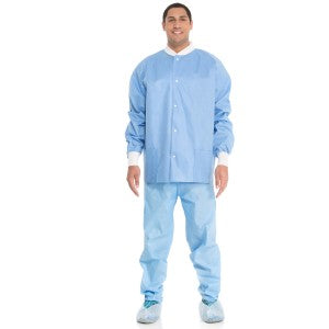 Halyard Professional Lab Jacket, Blue, 25/Case