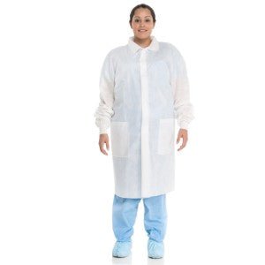 Halyard BASIC Lab Coat, Knee Length, White 25/case