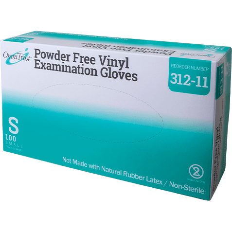 OmniTrust 312 Series Vinyl Powder Free Examination Glove, Case of 1000