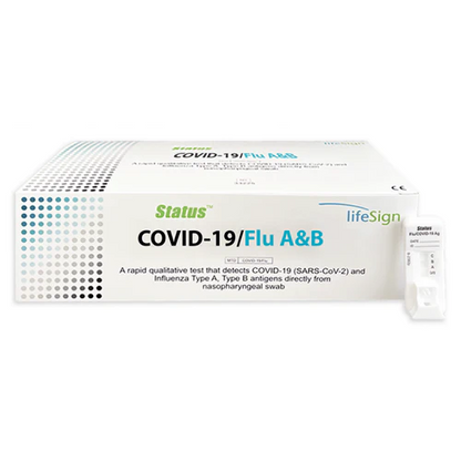 LIFESIGN RAPID TESTS & ACCESSORIES COVID-19/Flu A&B, 25 tests/bx