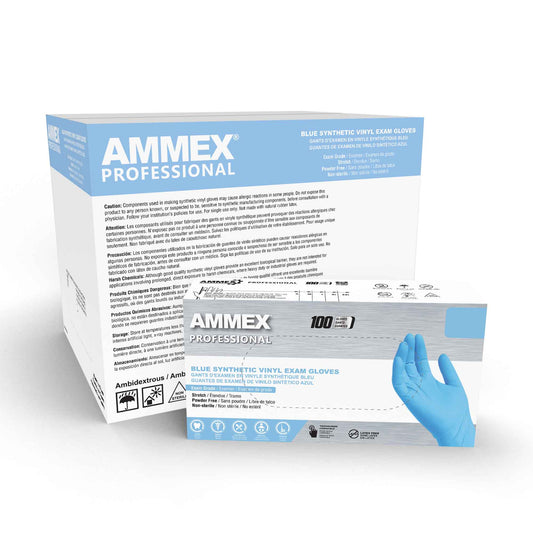 AMMEX Professional Blue Vinyl Case of 1000
