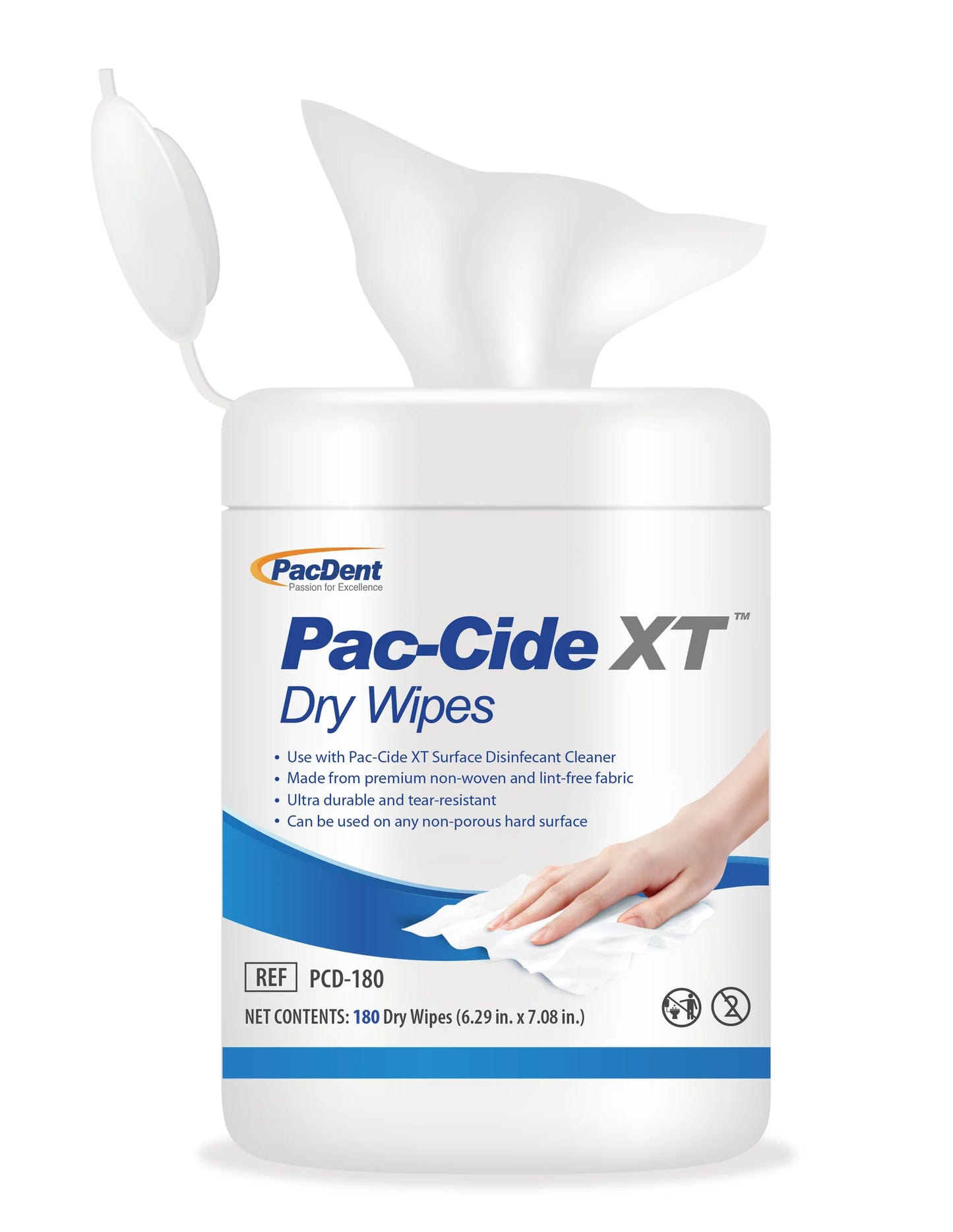 Pac-Dent Pac-Cide XT Dry Wipes