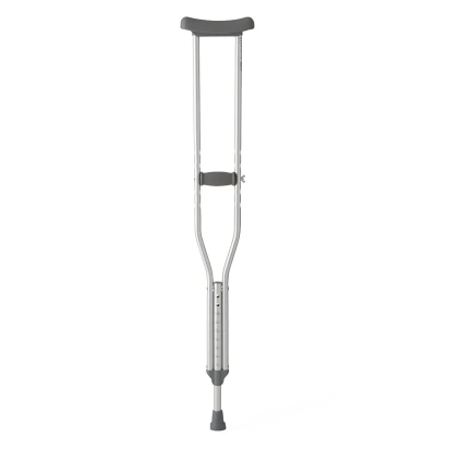 Medzah Axillary Basic Aluminum Crutches, Adult 5'1" to 5'9", 1 pair