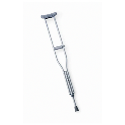 Medzah Axillary Basic Aluminum Crutches, Adult 5'1" to 5'9", 1 pair