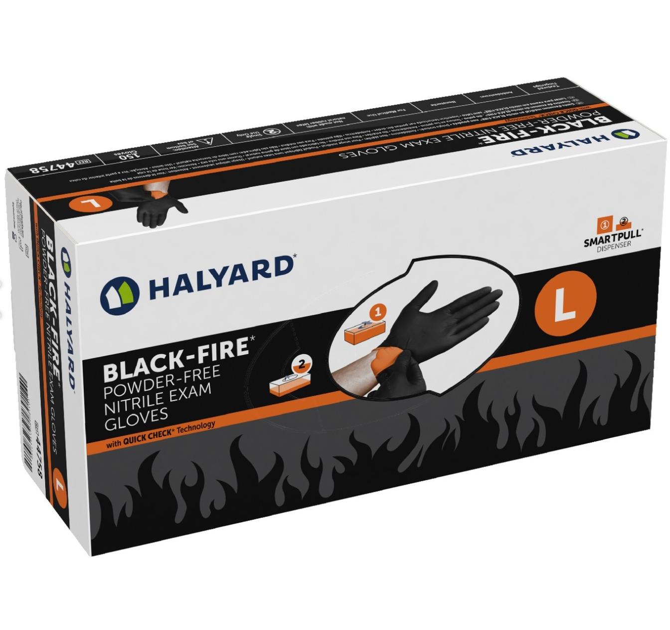 HALYARD* BLACK-FIRE* NITRILE EXAM GLOVES BOX