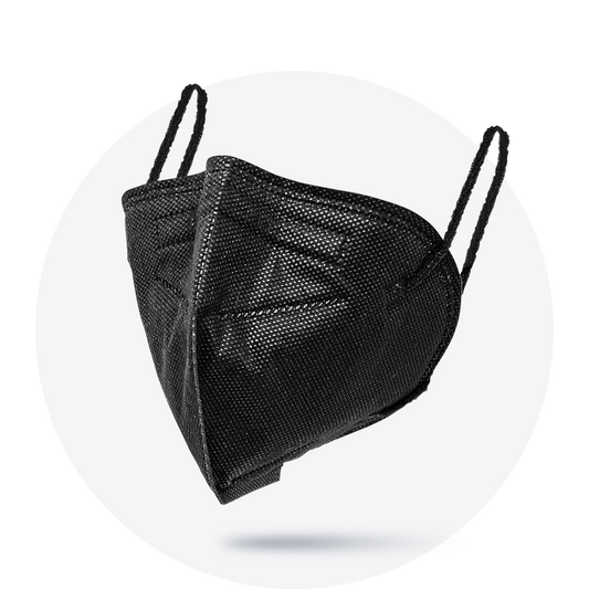 DemeTECH Adult D95 EARLOOP Particulate Respirator, Fold Style, Black, 20 pack