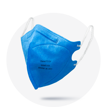 DemeTECH Kids DX95 EARLOOP Particulate Respirator, Fold Style, 20 pack