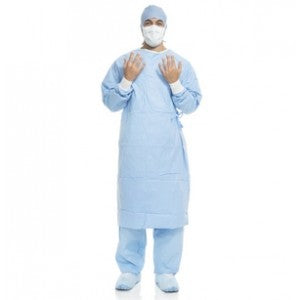 Halyard AAMI Level 3 Aero Blue Performance Surgical Gown, Single, Blue, XL, Xtra-Long