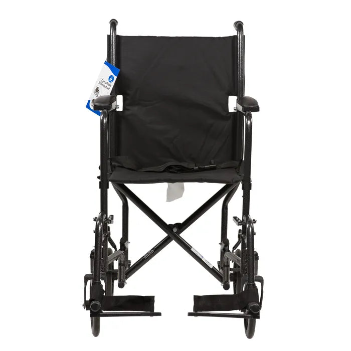DynaRide Transport Wheelchair, 250 lb limit, 17 or 19 inch