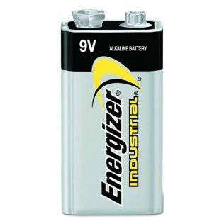 Energizer Industrial Alkaline Battery, Size 9V