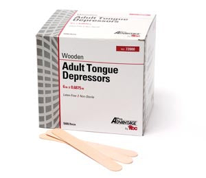 PRO ADVANTAGE Tongue Depressor, Adult 6" x 11/16", Sterile, 1/pk, 100 pk/bx, 10 bx/cs (72 cs/plt)