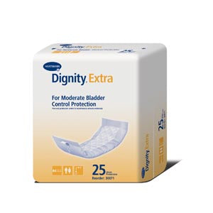 DIGNITY DISPOSABLE INSERTS EXTRA INSERT, FOR LIGHT TO MODERATE PROTECTION, 4" X 12", WHITE, 25/BG, 10 BG/CS