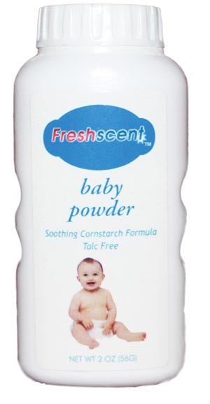 NEW WORLD IMPORTS FRESHSCENTª POWDERS Baby Powder, Talc-Free, Soothing Cornstarch Formula, 2 oz, 96/cs