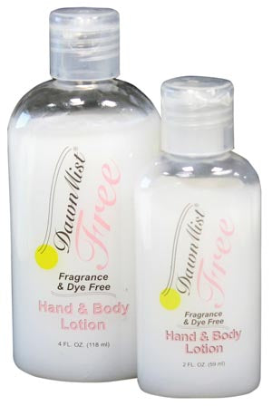 DUKAL DAWNMIST HAND & BODY LOTION Hand & Body Lotion, Fragrance Free, 4 oz Bottle with Dispensing Cap, 96/cs