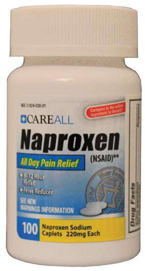 NEW WORLD IMPORTS CAREALL Naproxen Sodium Caplets, 220mg, Compared to the Active Ingredient of Aleve, 100/btl, 24 btl/cs
