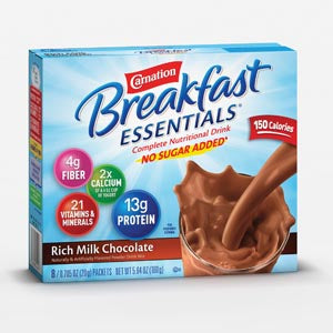 NESTLE CARNATION¨ INSTANT BREAKFAST¨ POWDER Chocolate, 8/bx, 8 bx/cs
