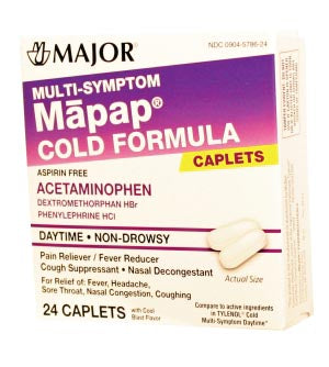 MAJOR Mapap, Cold Multi-Symptom, 24s, Compare to Tylenol Multi-Symptom, NDC# 00904-5786-24