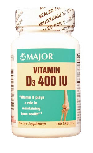 MAJOR Vitamin D, 400 IU Tablets, 100s, NDC# 00904-5823-60