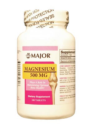 MAJOR Magnesium Oxide, 500mg, Tablets, 100s, NDC# 00904-4239-60