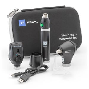WELCH ALLYN Diagnostic Set, MacroView Otoscope, 117 LED, Various Options