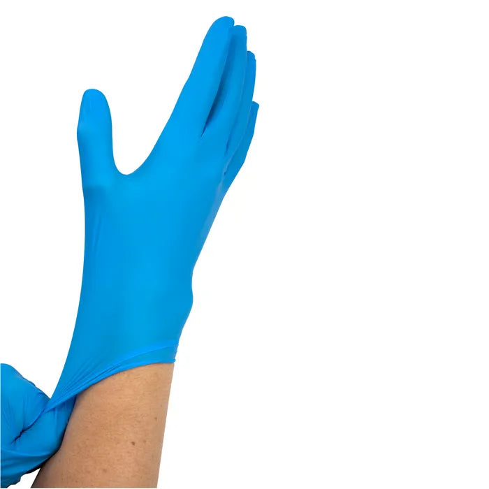 Dynarex Safe-Touch Blue Nitrile Exam Gloves, Powder-Free, 1000/Case