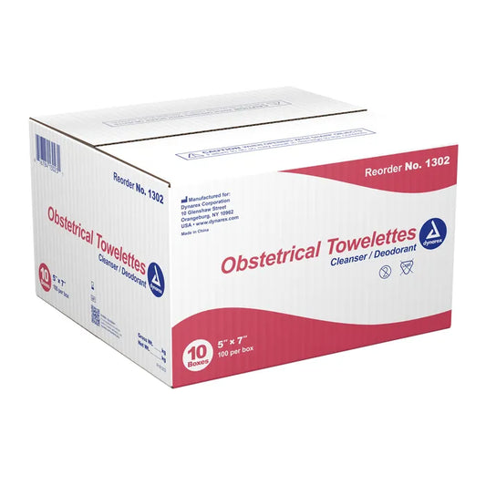 Dynarex Obstetrical Towelettes, 5"X7", Case of 1000